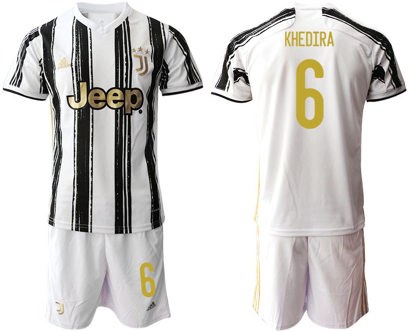 Men 2020-2021 club Juventus home #6 white Soccer Jerseys->juventus jersey->Soccer Club Jersey